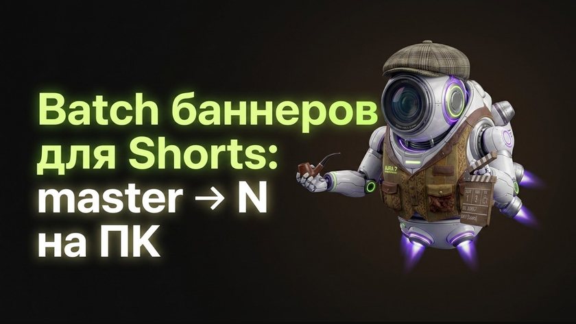 Batch баннеров для Shorts:  master → N  на ПК | UniqFlow