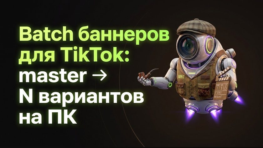 Batch баннеров для TikTok: master → N вариантов на ПК | UniqFlow
