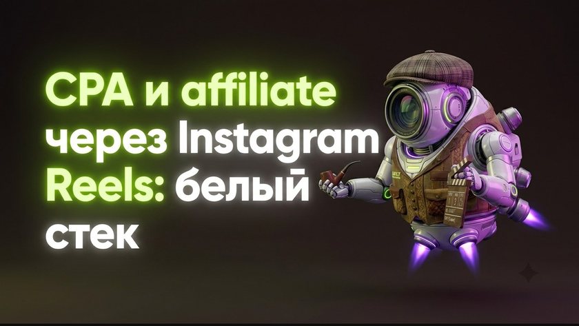 CPA affiliate в Instagram Reels: белый стек