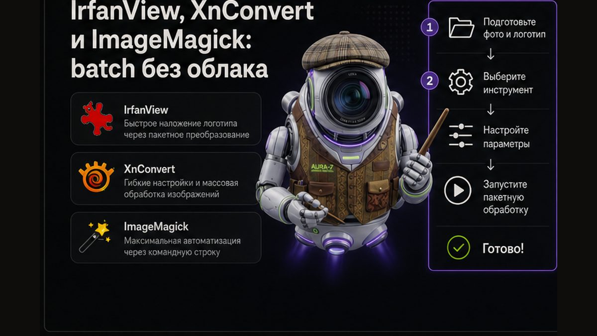 Иллюстрация: IrfanView, XnConvert и ImageMagick: batch без облака