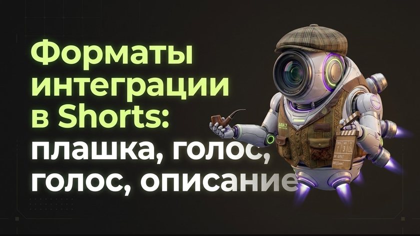 Форматы интеграции в Shorts: плашка, голос, описание