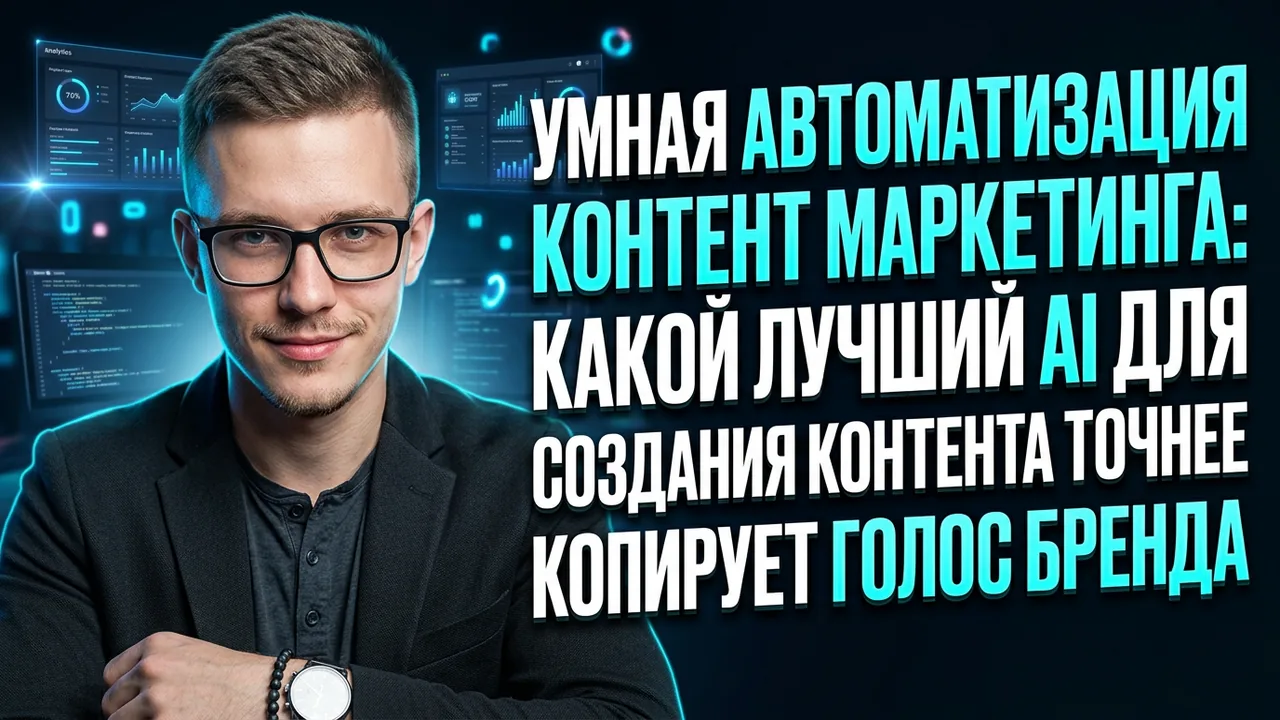 Обложка статьи: Умная автоматизация контент маркетинга: какой лучший AI для создания контента точнее копирует голос бренда — 