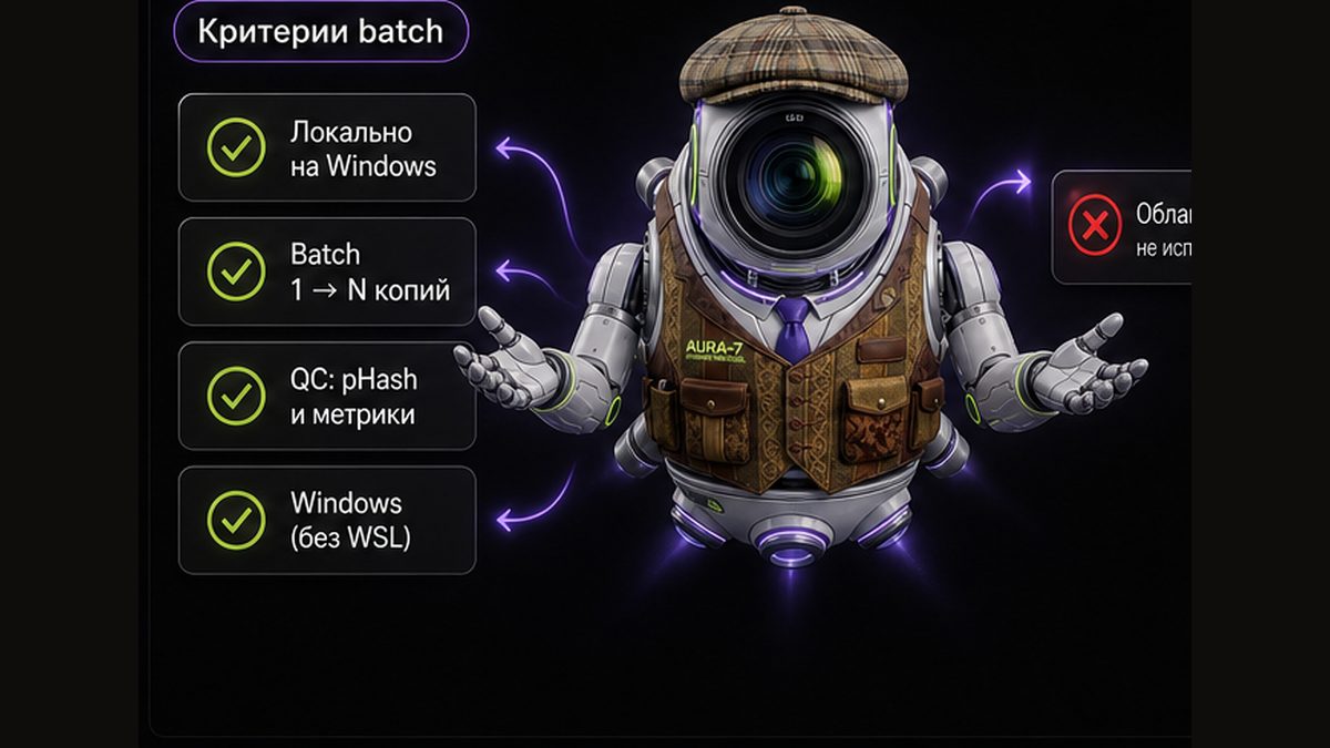 Иллюстрация: критерии выбора уникализатора видео для seller-batch
