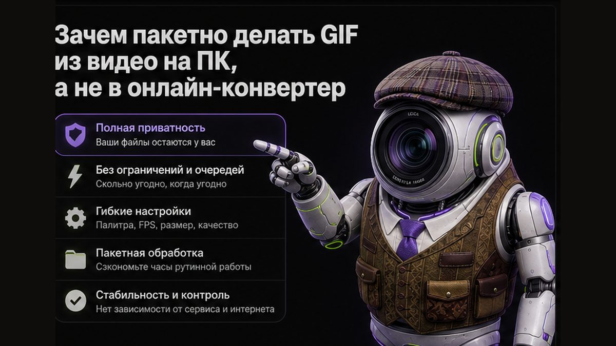 Иллюстрация: Зачем пакетно делать GIF из видео на ПК