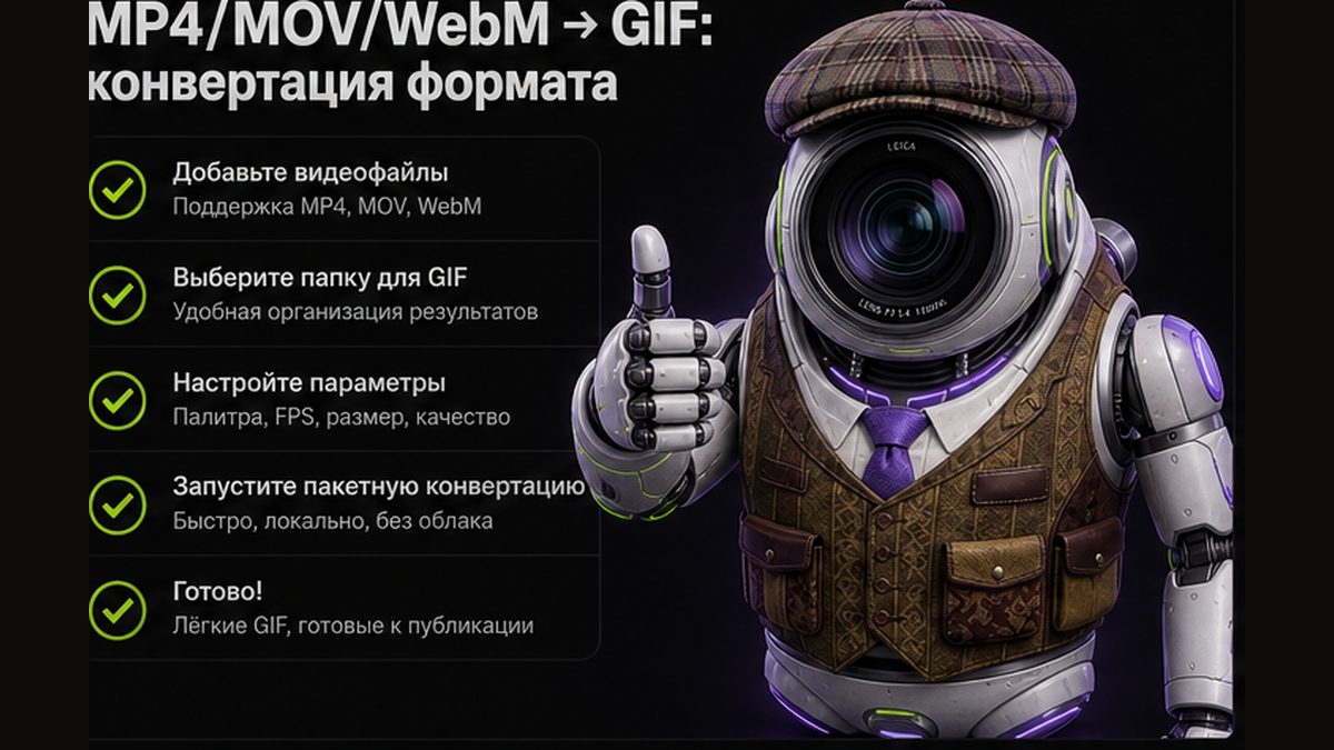 Иллюстрация: MP4/MOV в GIF — конвертация формата