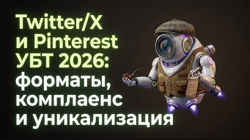 Twitter/X и Pinterest УБТ 2026: форматы, ToS и batch-крео | UniqFlow