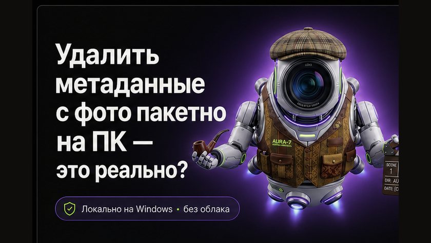 Обложка: Удалить метаданные с фото пакетно на ПК