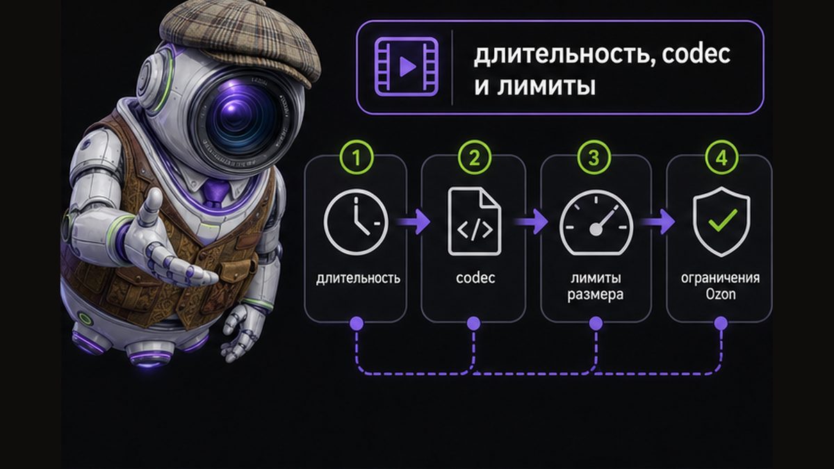 Иллюстрация: Требования Ozon к видео в карточке: длительность, codec и лимиты