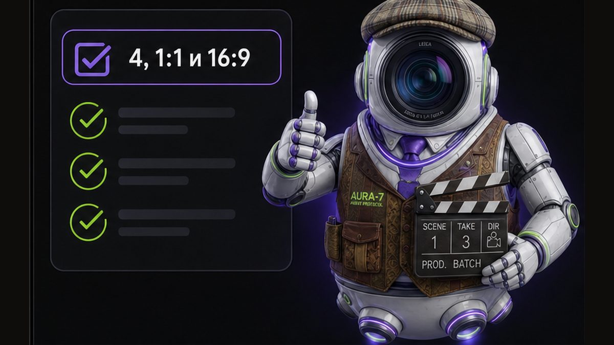 Иллюстрация: Формат MP4/MOV и соотношение сторон 3:4, 1:1 и 16:9
