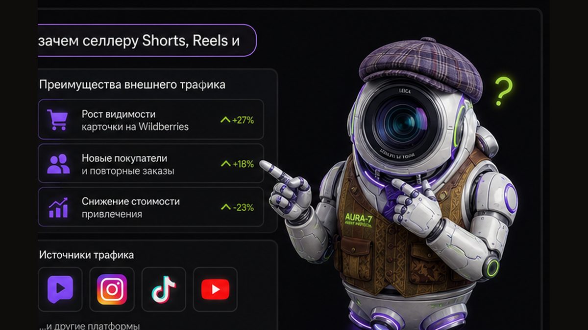 Иллюстрация: Внешний трафик на Wildberries: зачем селлеру Shorts, Reels и TikTok